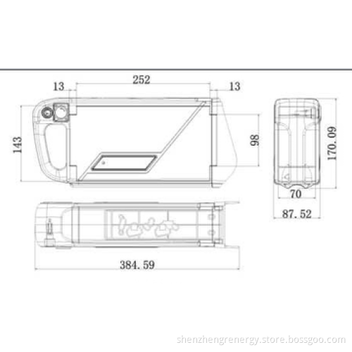 48V 12Ah 18650 Lithium Battery Pack For Electric Bike